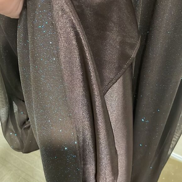 NWOT R&M Richards Brown w/Blue Glitter Dress. Size 16W XL plus - Picture 9 of 12